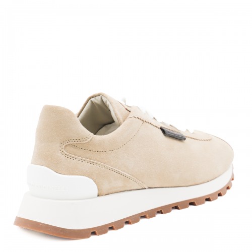 BEIGE LEATHER SNEAKERS
