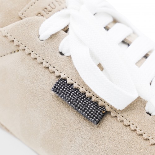 BEIGE LEATHER SNEAKERS