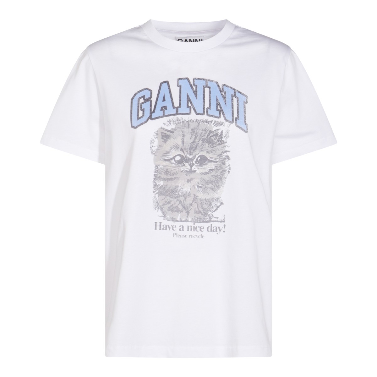 WHITE COTTON T-SHIRT