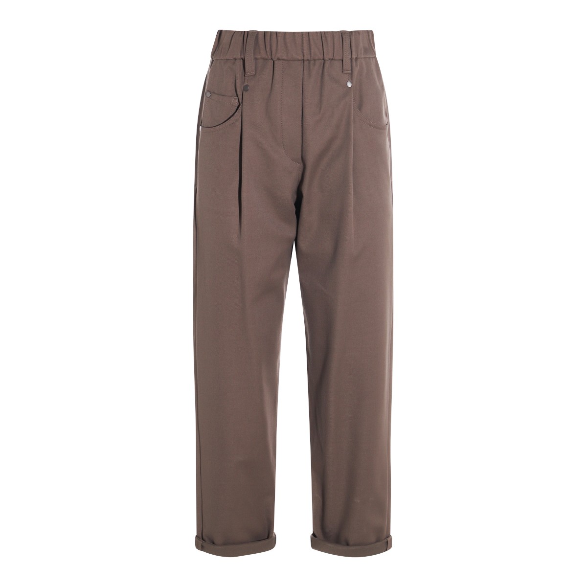 BROWN COTTON PANTS