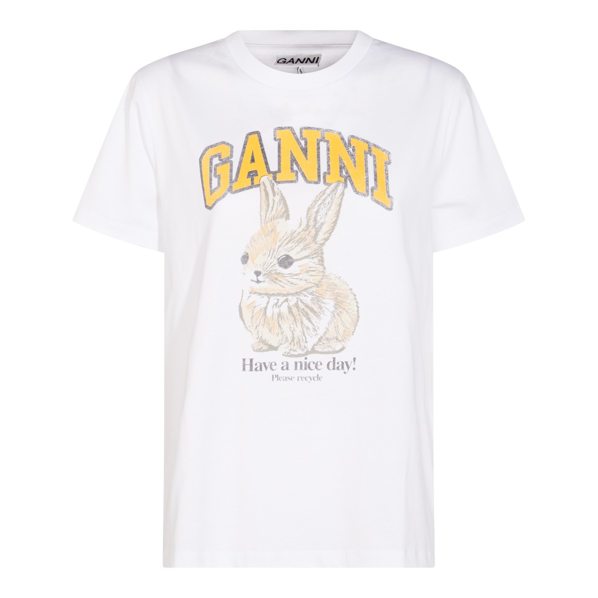 WHITE COTTON T-SHIRT