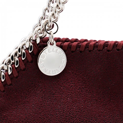 PURPLE LEATHER TINY TOTE BAG