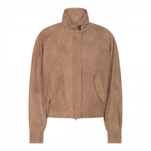 LIGHT BROWN LEATHER JACKET
