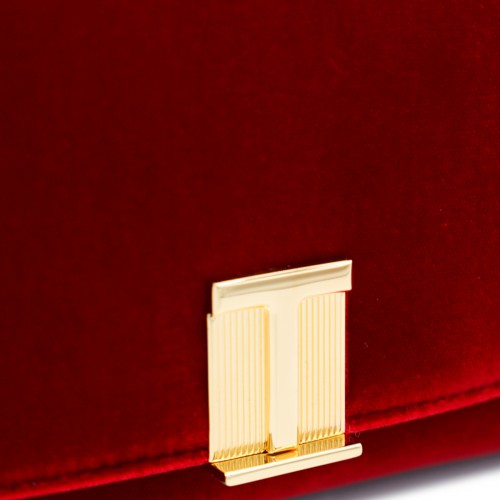 RED VELVET SHOULDER BAG