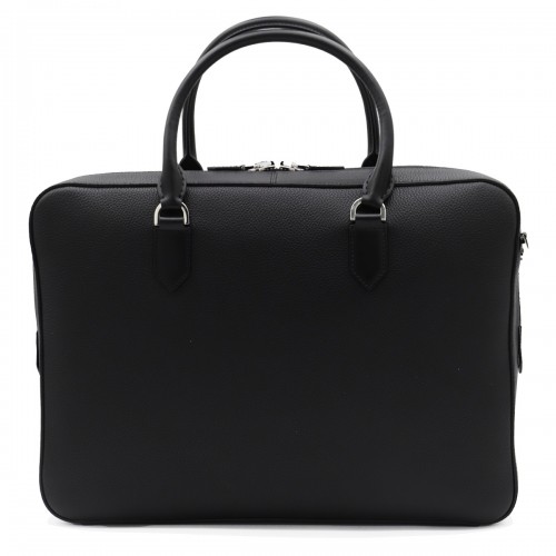 BLACK LEATHER ELLIOT SHOULDER BAG