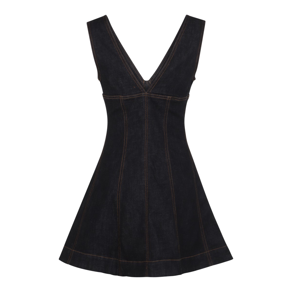 BLUE COTTON MINI DRESS