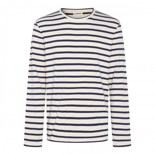 NAVY AND WHITE COTTON KNITWEAR