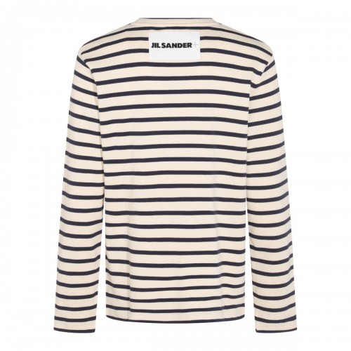 NAVY AND WHITE COTTON KNITWEAR