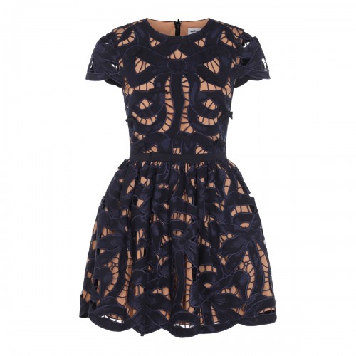 BLUE COTTON MINI DRESS