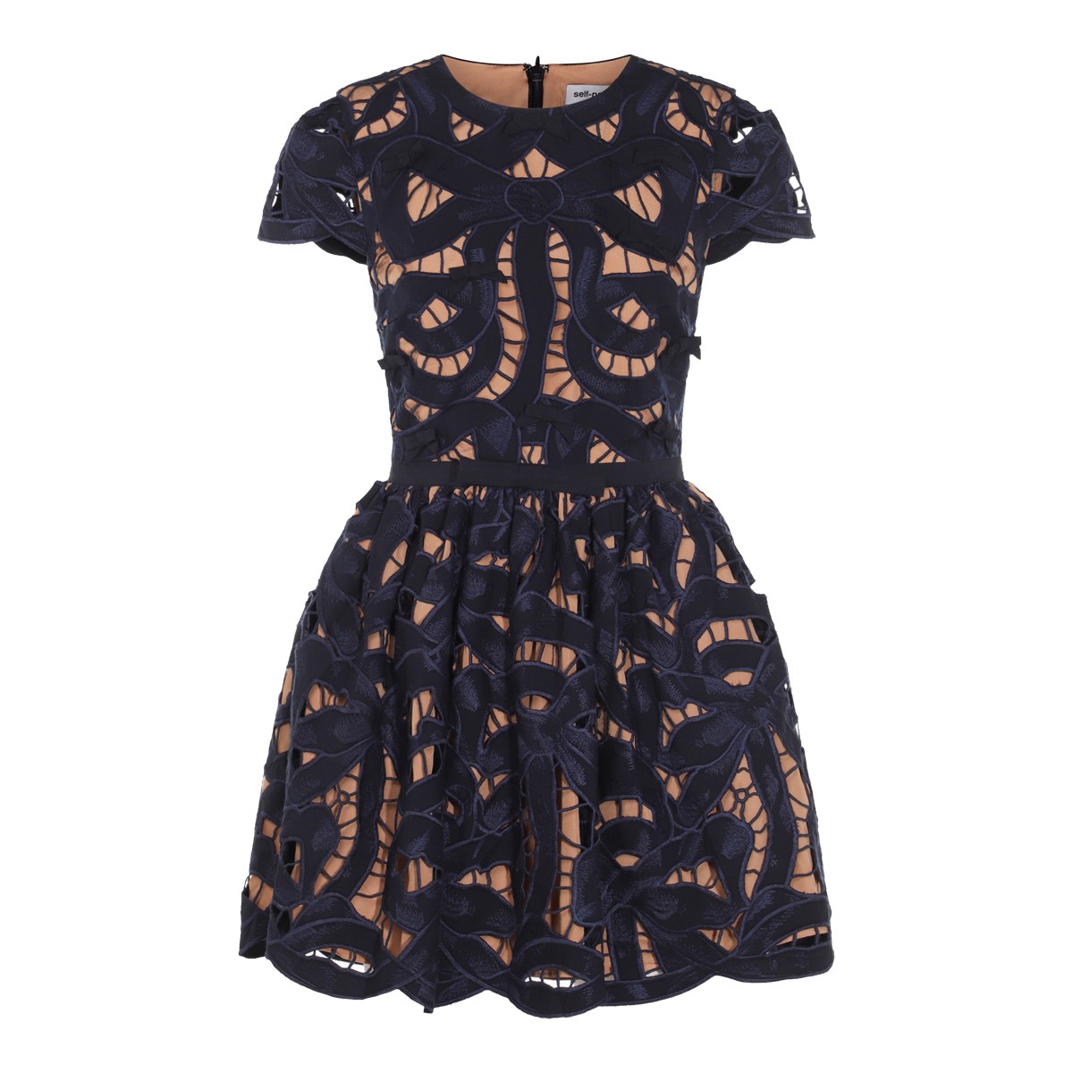 BLUE COTTON MINI DRESS