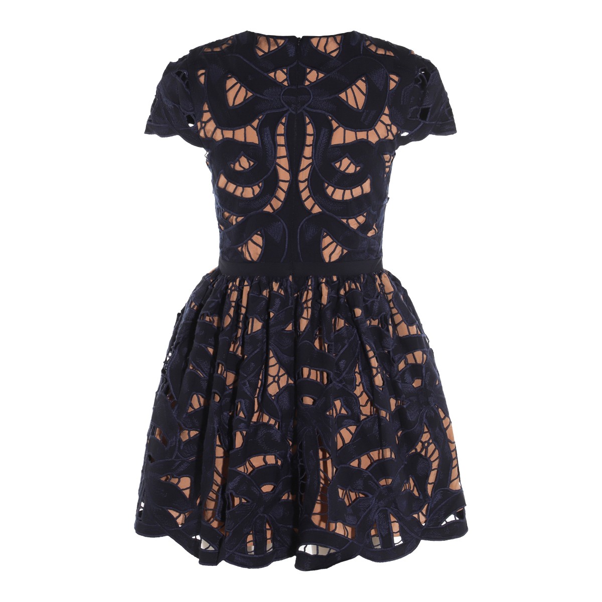 BLUE COTTON MINI DRESS