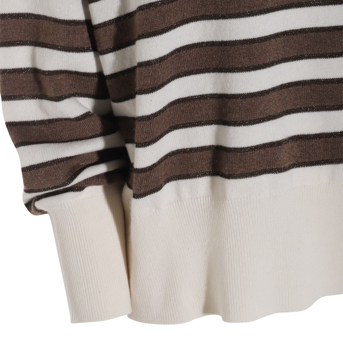BROWN AND BEIGE WOOL KNITWEAR