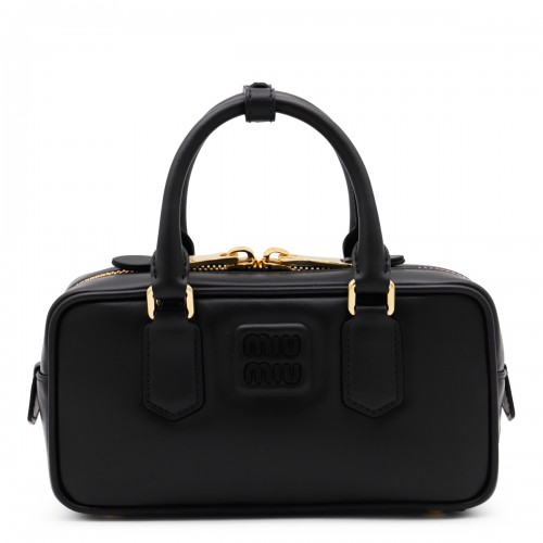 BLACK LEATHER ARCADIE CROSSBODY BAG