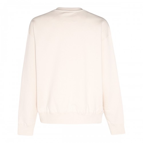 WHITE COTTON SWEATSHIRT