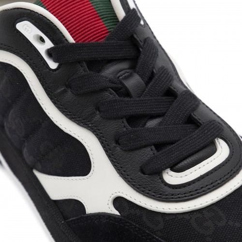 BLACK LEATHER SNEAKERS