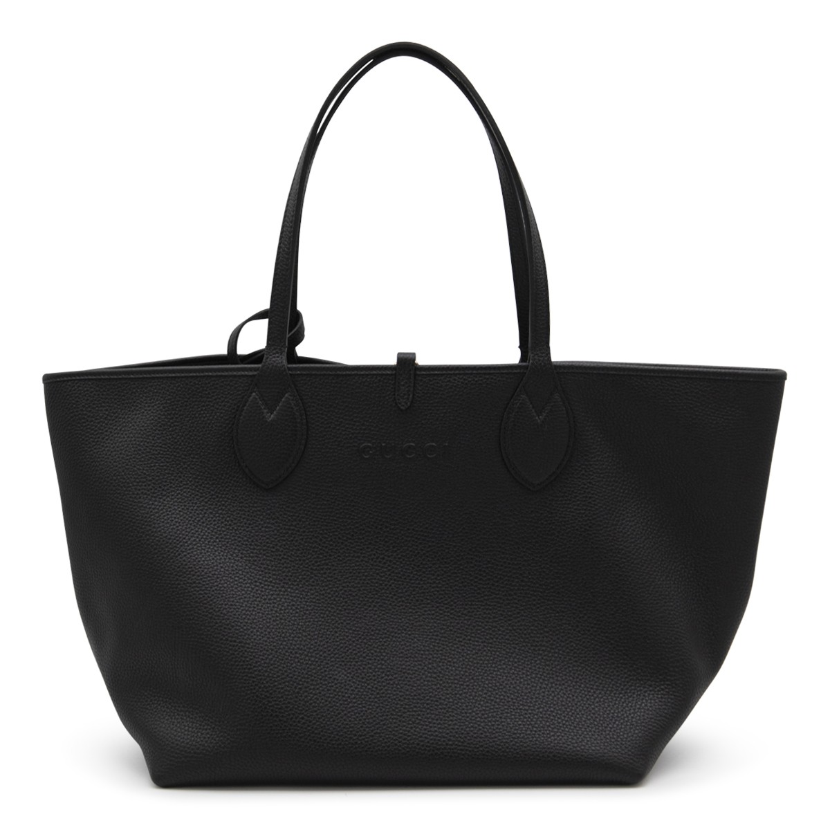 BLACK LEATHER TOTISSIMA TOTE BAG