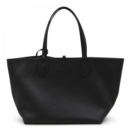BLACK LEATHER TOTISSIMA TOTE BAG