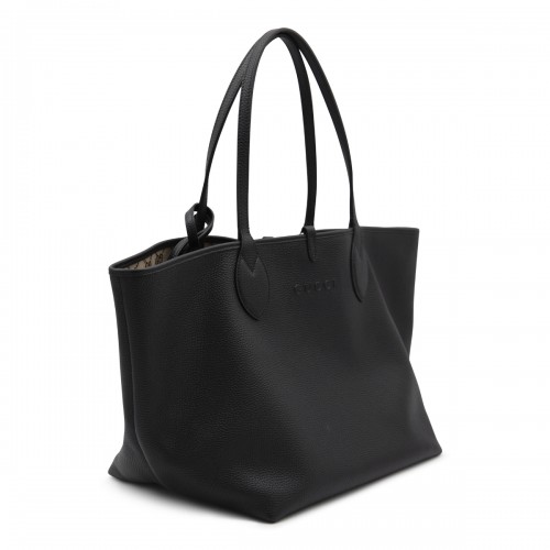 BLACK LEATHER TOTISSIMA TOTE BAG