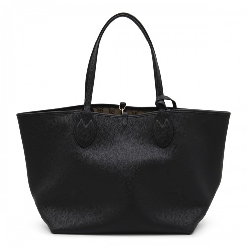 BLACK LEATHER TOTISSIMA TOTE BAG