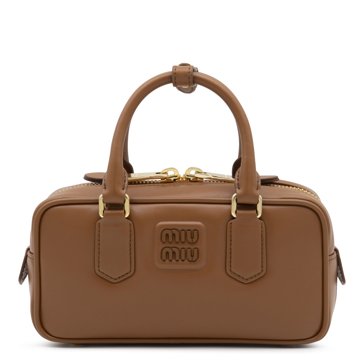 BROWN LEATHER ARCADIE CROSSBODY BAG