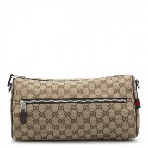 BEIGE LEATHER CROSSBODY BAG