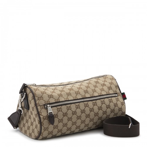 BEIGE LEATHER CROSSBODY BAG