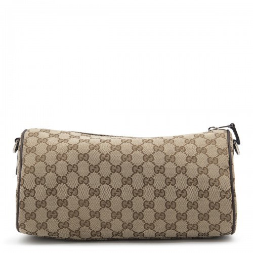 BEIGE LEATHER CROSSBODY BAG