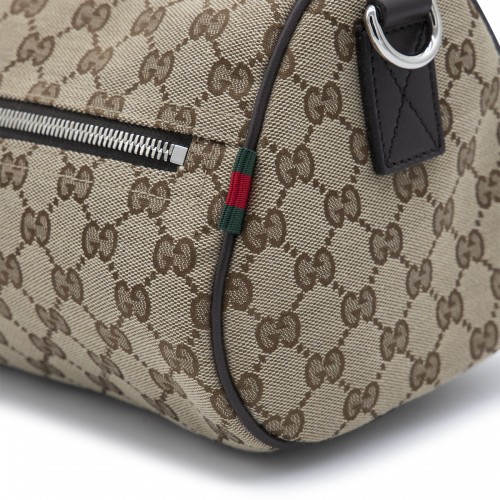 BEIGE LEATHER CROSSBODY BAG