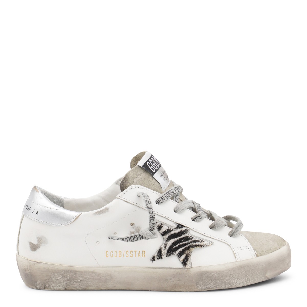 WHITE LEATHER SUPER STAR SNEAKERS