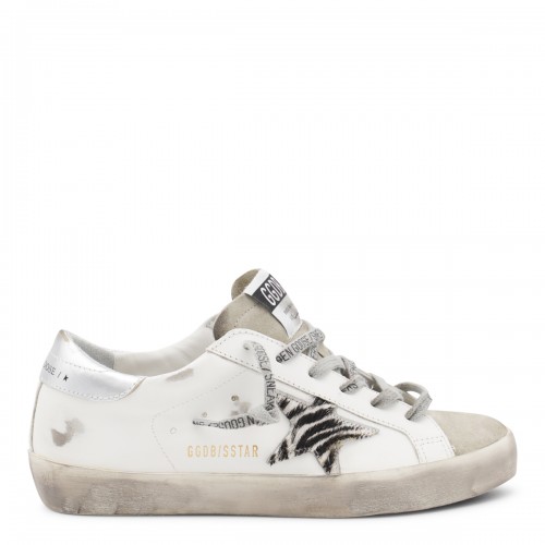 WHITE LEATHER SUPER STAR SNEAKERS