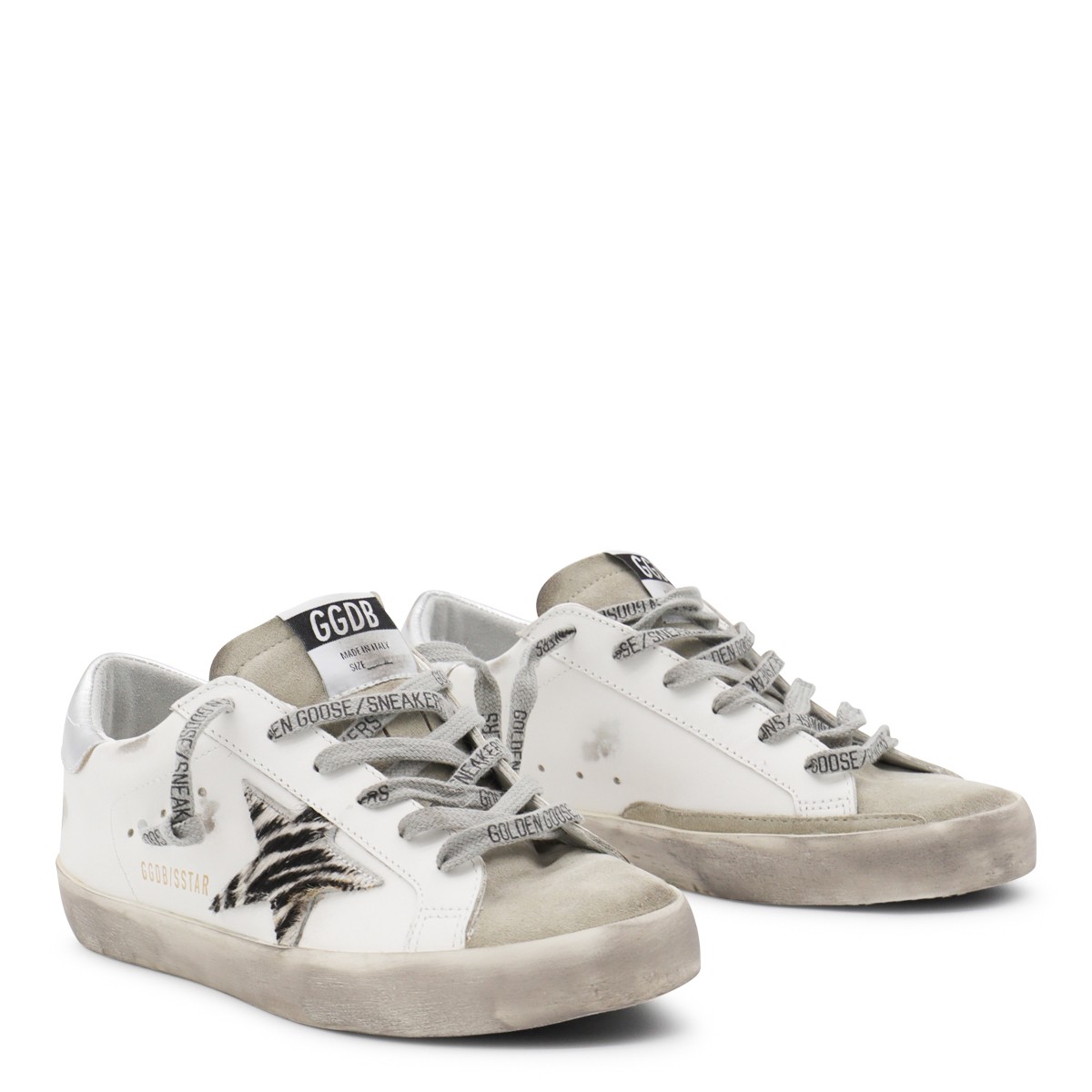 WHITE LEATHER SUPER STAR SNEAKERS