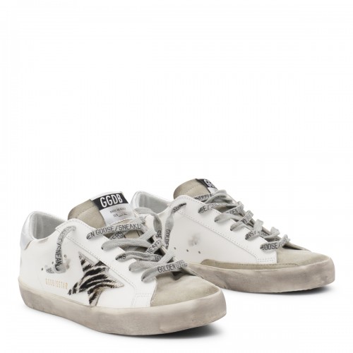 WHITE LEATHER SUPER STAR SNEAKERS