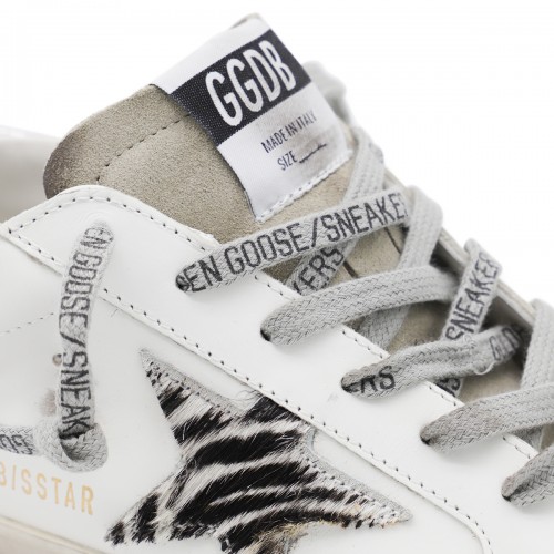 WHITE LEATHER SUPER STAR SNEAKERS