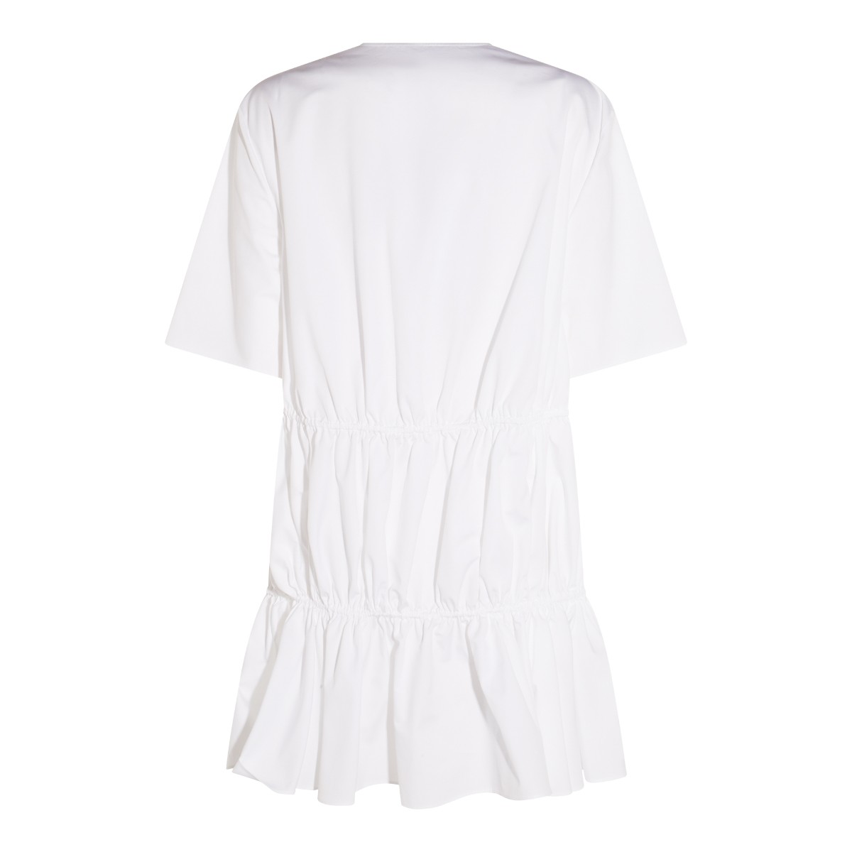 WHITE COTTON MINI DRESS WHITE COTTON MINI DRESS