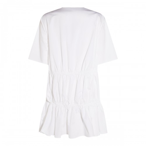 WHITE COTTON MINI DRESS