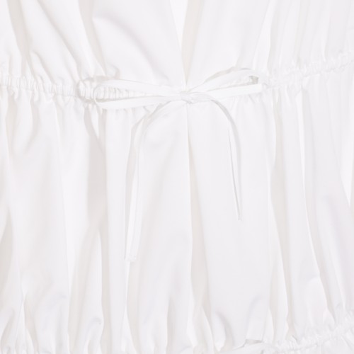 WHITE COTTON MINI DRESS