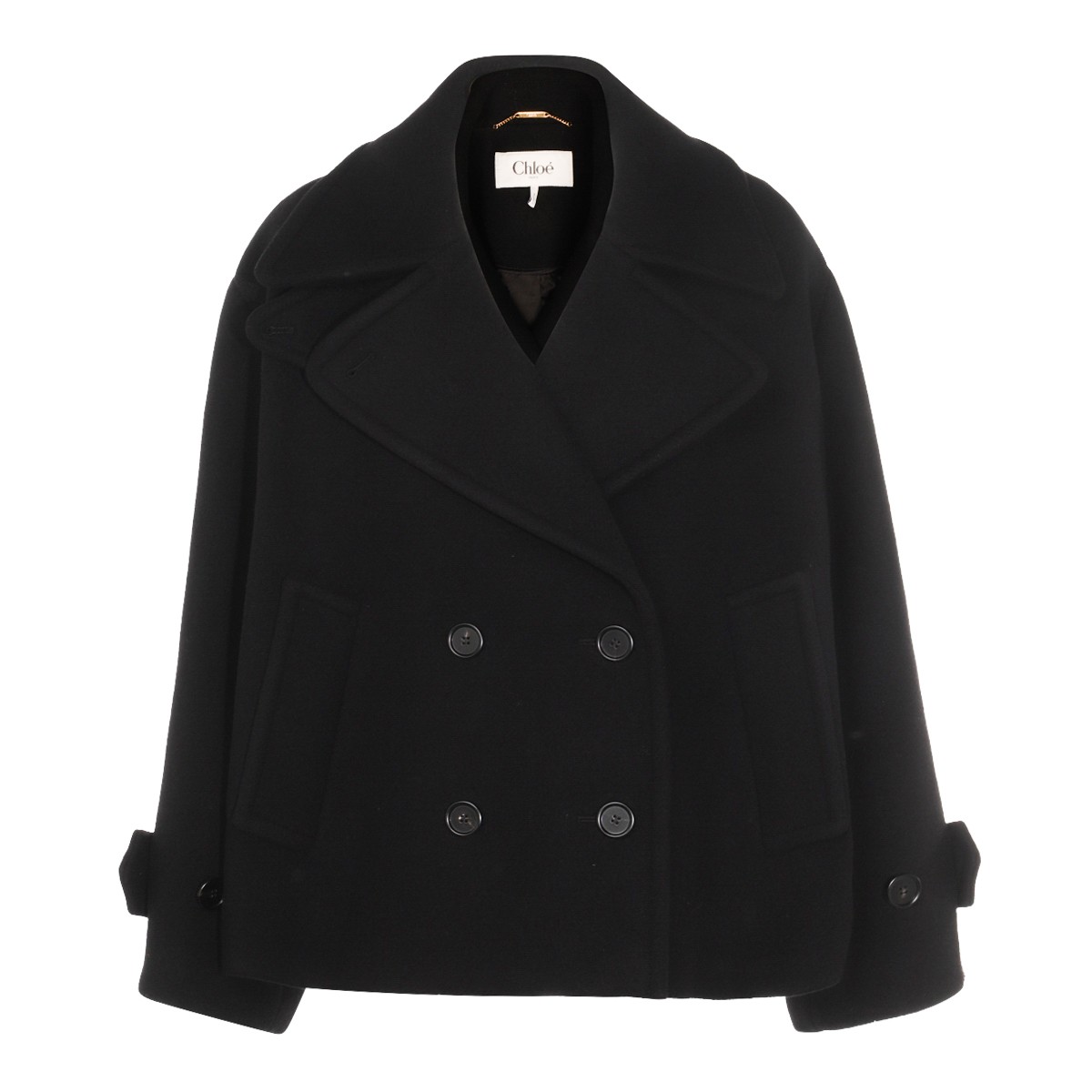 BLACK WOOL COAT