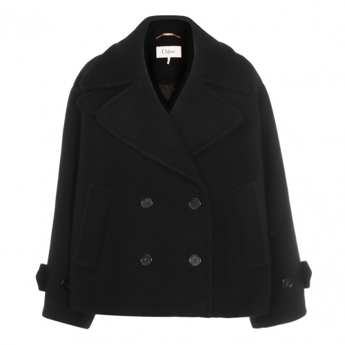 BLACK WOOL COAT