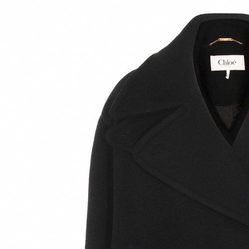 BLACK WOOL COAT