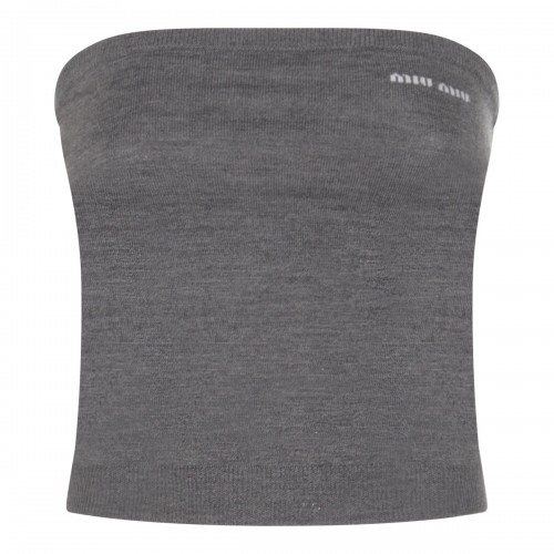 GREY WOOL TOP
