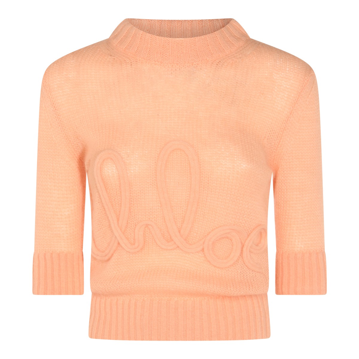 LIGHT ORANGE WOOL KNITWEAR
