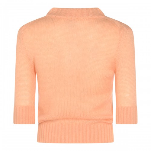 LIGHT ORANGE WOOL KNITWEAR