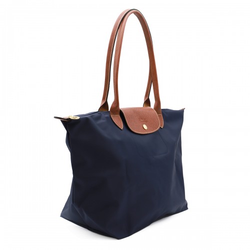 BLUE LEATHER LE PLIAGE ORIGINAL L TOTES