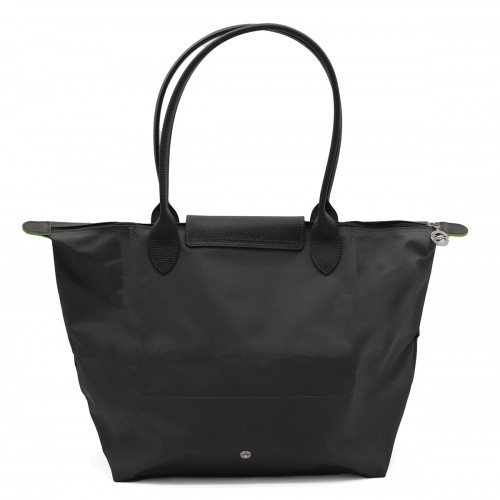 BLACK LEATHER LE PLIAGE ORIGINAL L TOTES