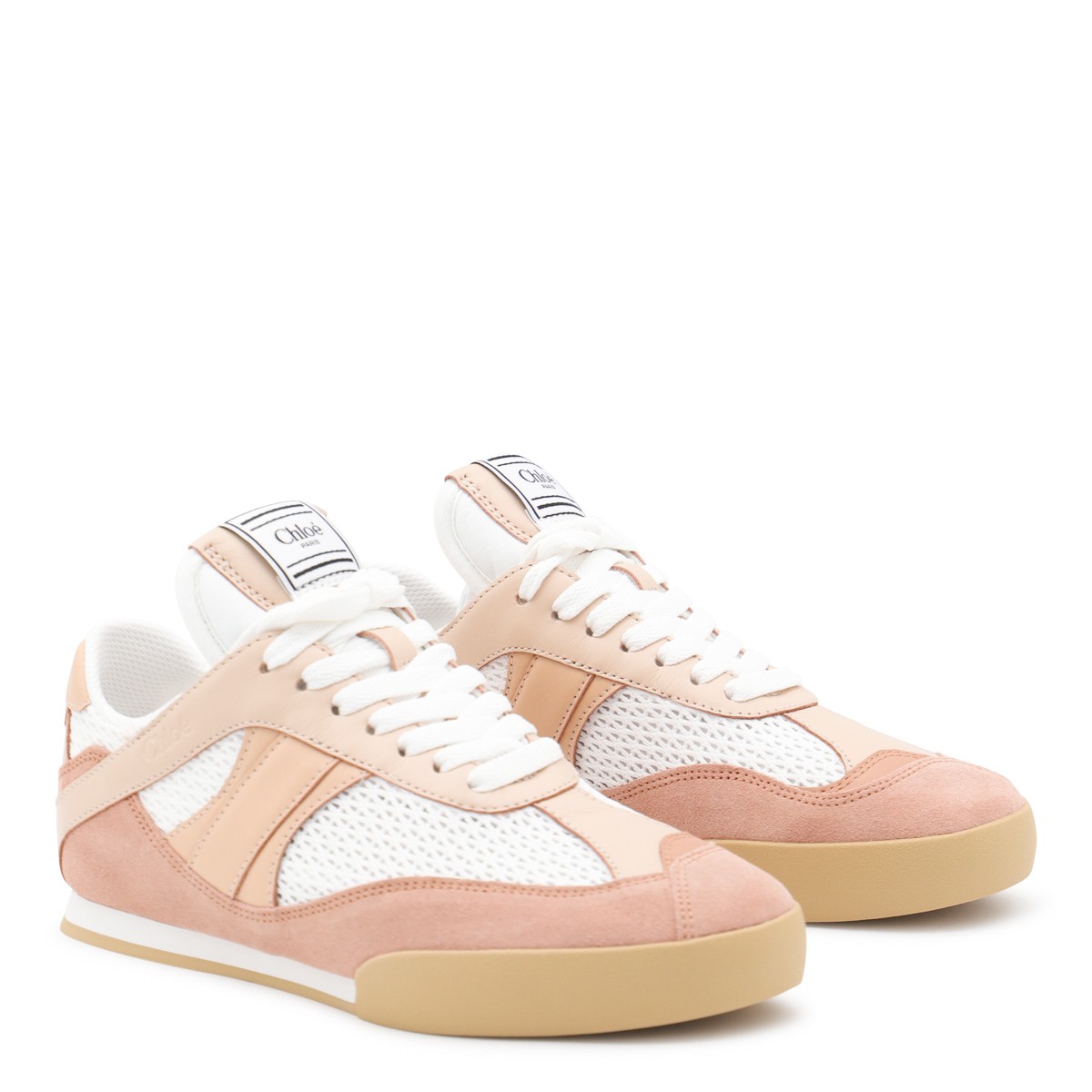 スニーカー CHLOE WHITE AND LIGHT PINK SNEAKERS WHITE AND LIGHT PINK SNEAKERS