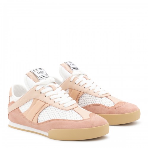 WHITE AND LIGHT PINK SNEAKERS