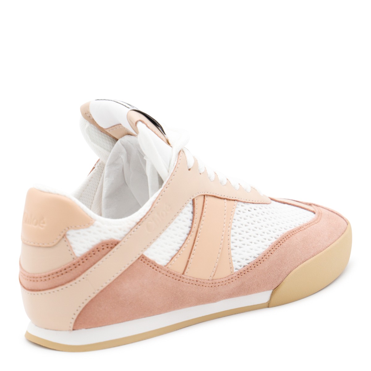 WHITE AND LIGHT PINK SNEAKERS
