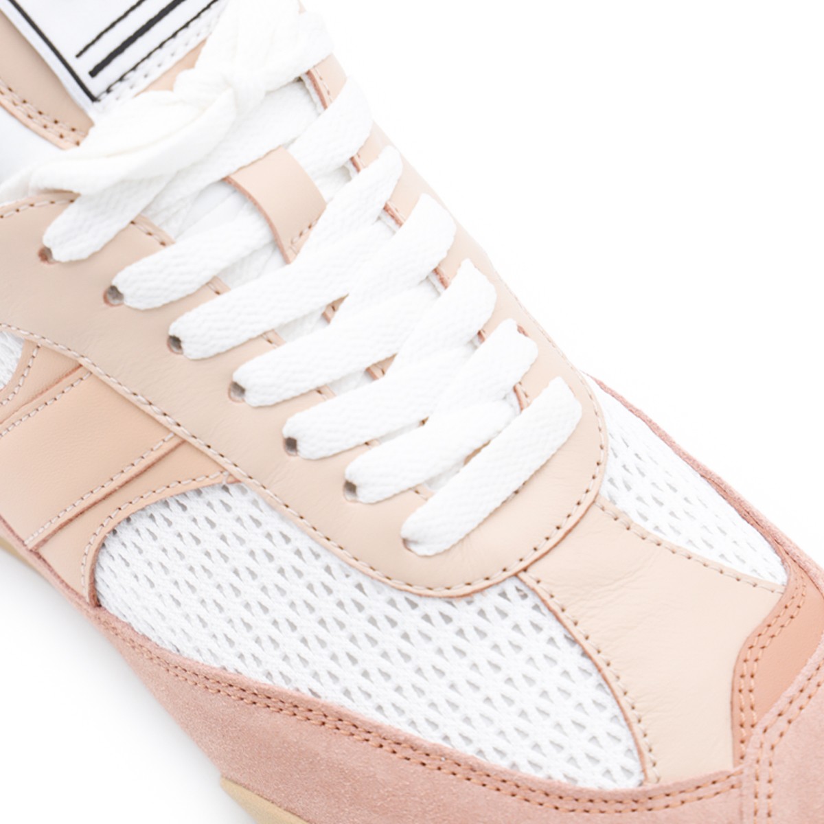 WHITE AND LIGHT PINK SNEAKERS