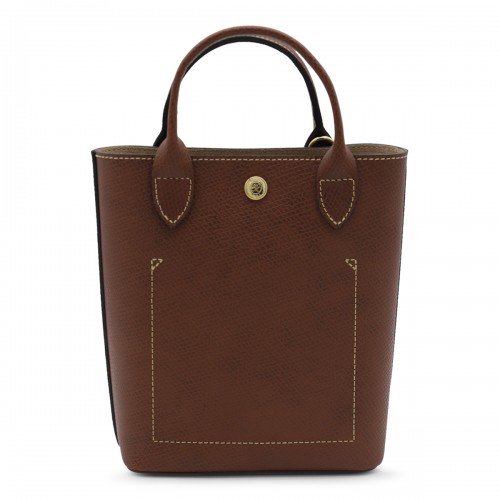 BROWN LEATHER EPURE XS SATCHEL