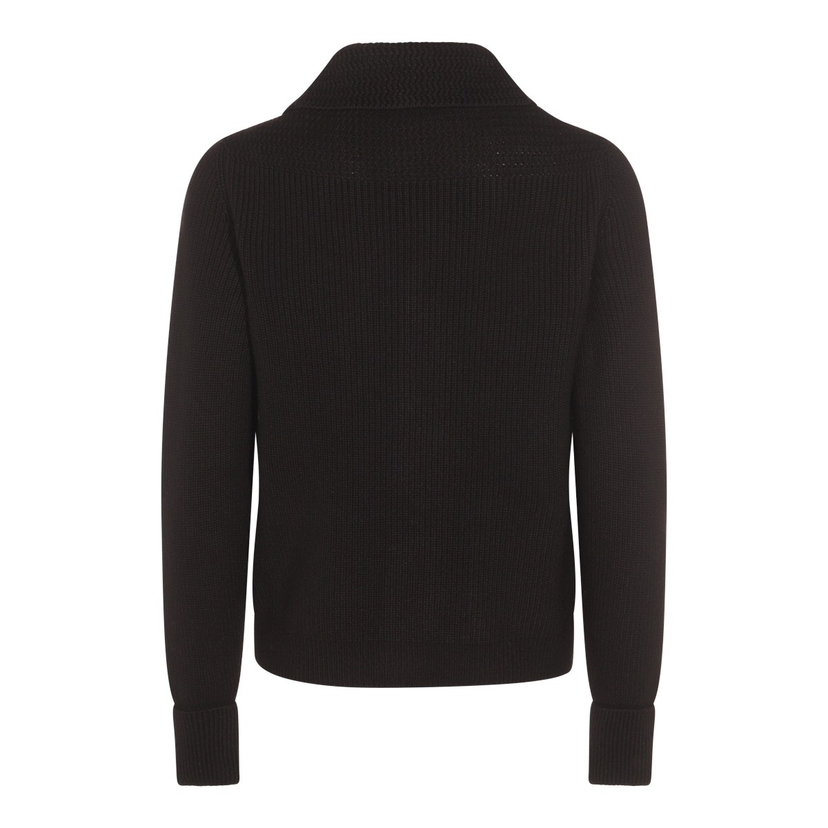 BLACK WOOL KNITWEAR